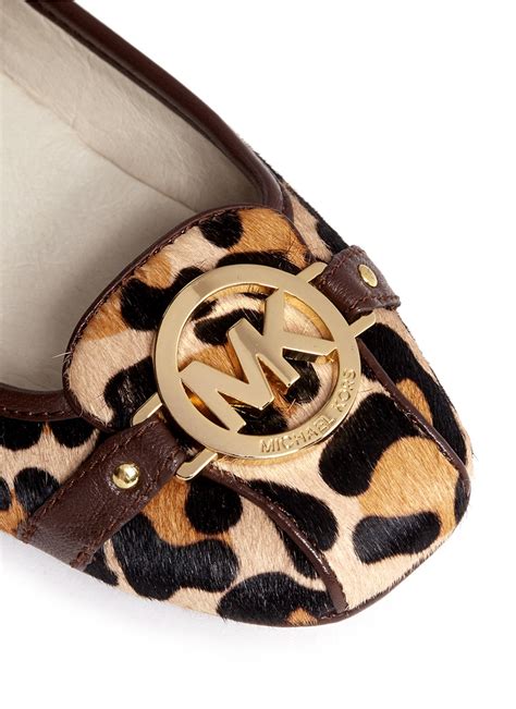 michael kors leopard fur shoes|Michael Kors leopard flats.